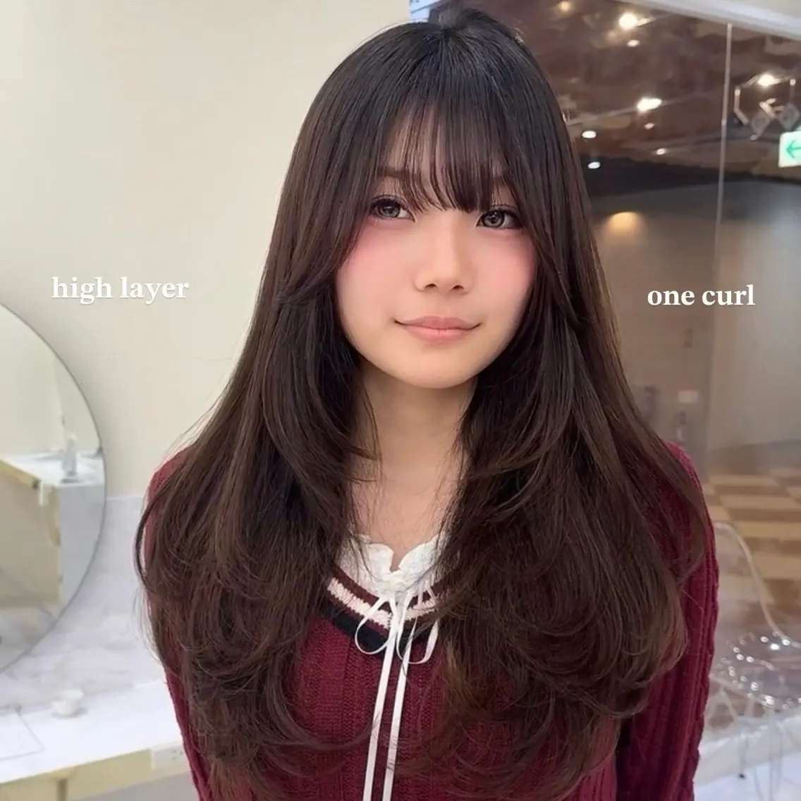 ロング カラー カット ヘアカラー ワンカールで決まるレ イヤー/角岡泉希🩶のヘアスタイル