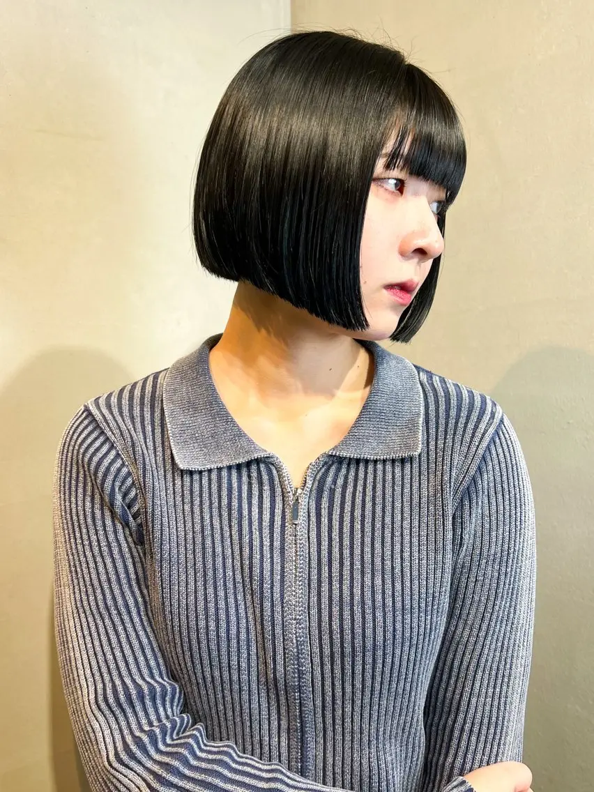 ショート カラー カット ヘアカラー トリートメント Aya/四条烏丸/ 酸性ストレートのヘアスタイル