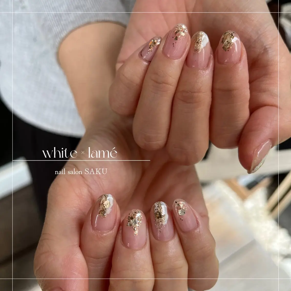 ネイル クリアネイル SAKU nail 作島茜のネイルデザイン