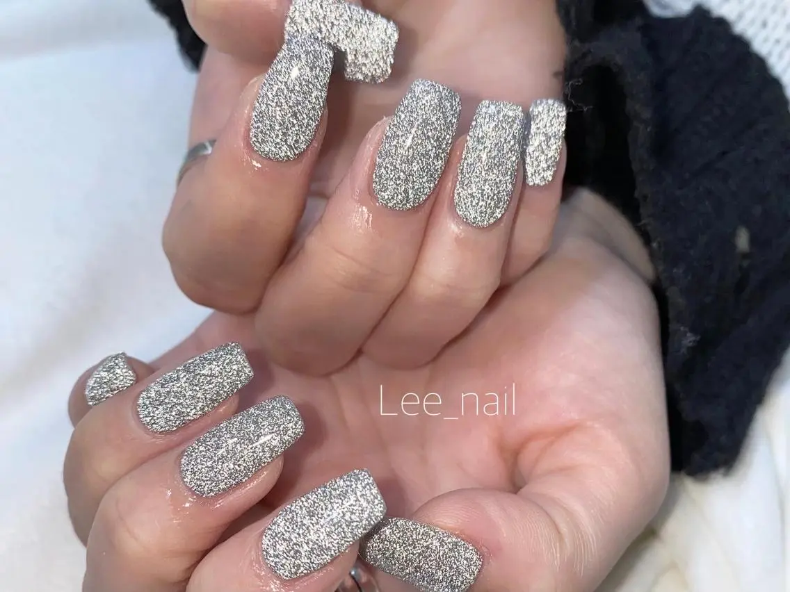 ネイル 成人式 フラッシュネイル ハンドネイル Lee_ nailのネイルデザイン
