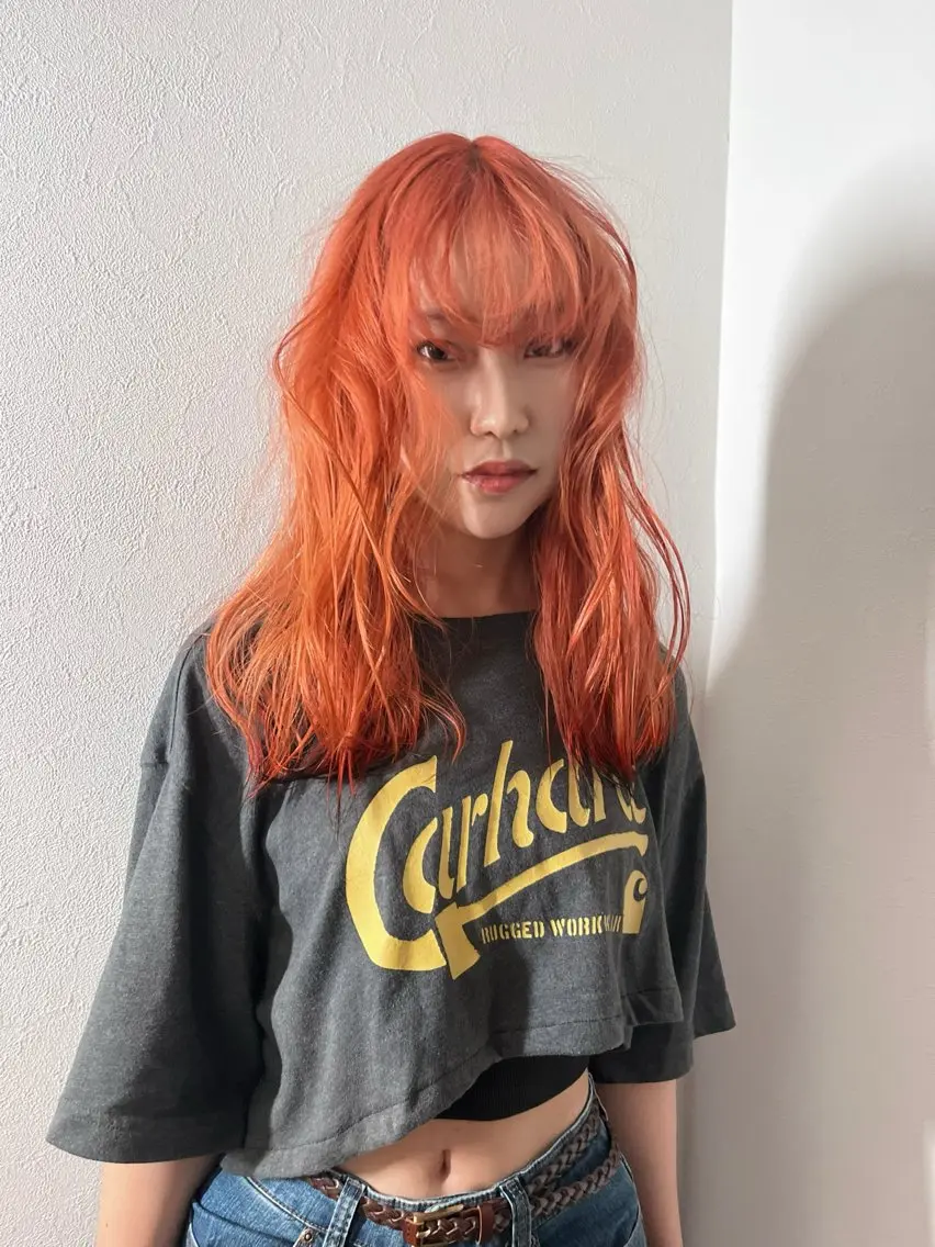 ミディアム カラー ベージュカラー ブリーチ デザインカラー ダブルカラー ハイトーンカラー 💖艶ハイトーン髪質 改善💖ケンシンのヘアスタイル