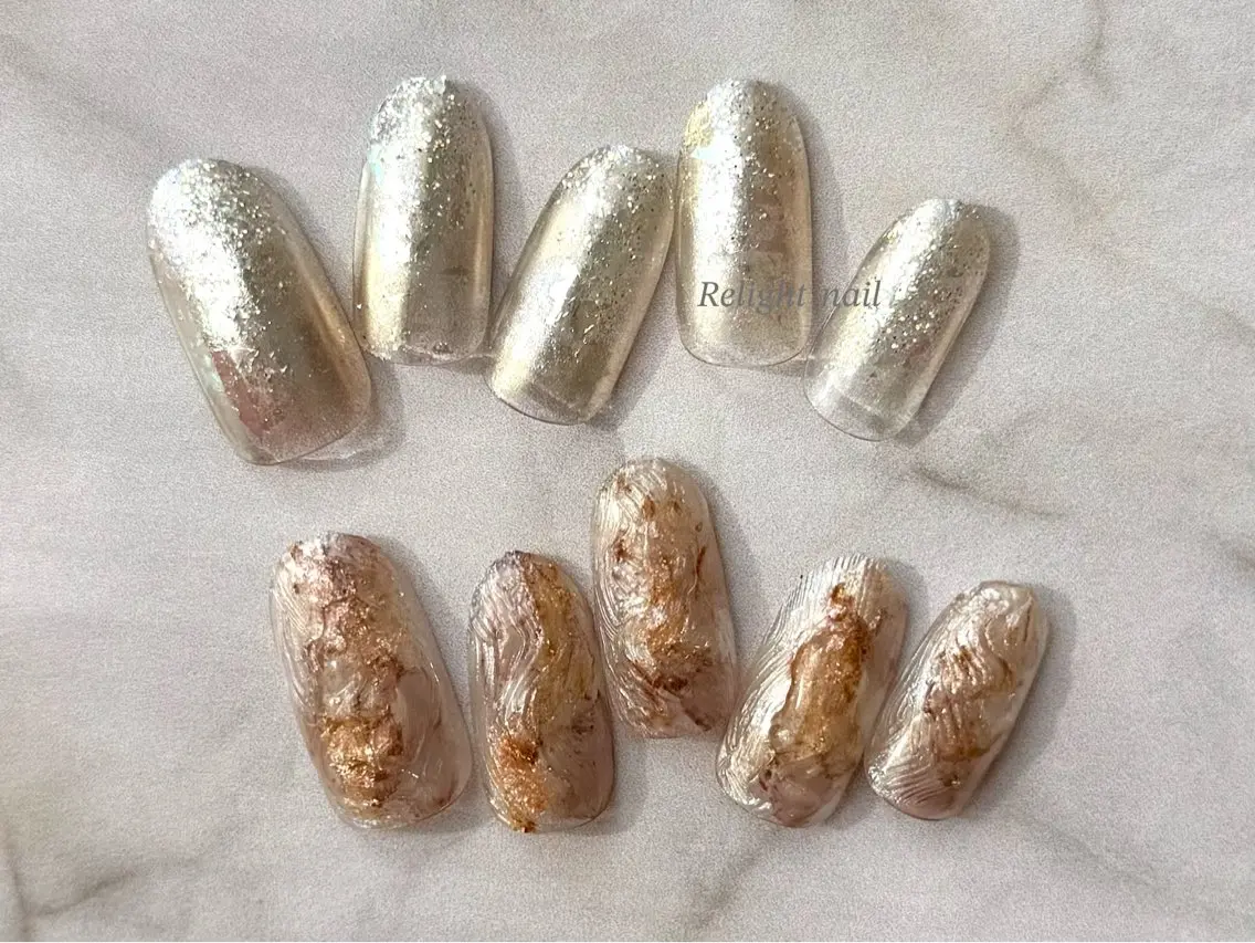 ネイル クリアネイル ニュアンスネイル Relight RIEのネイルデザイン