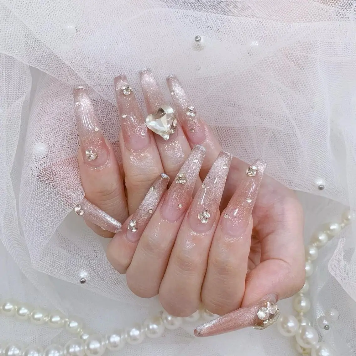 ネイル アートネイル 長さ出し フラッシュネイル ジェルネイル 韓国ネイル ハンドネイル Yuri.nail studioのネイルデザイン