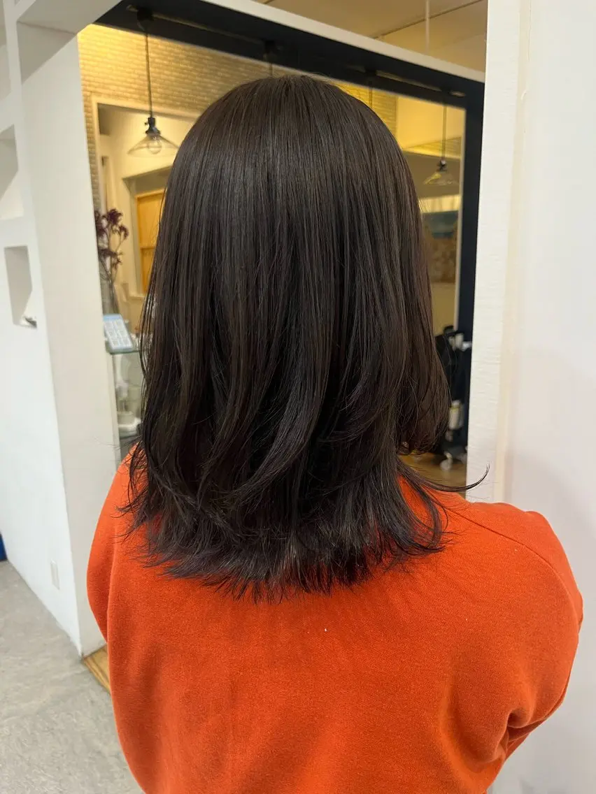 セミロング トリートメント カット ヘアカラー トリートメント 無料カットモデル‪✨ ✂️Nanami🌷のヘアスタイル