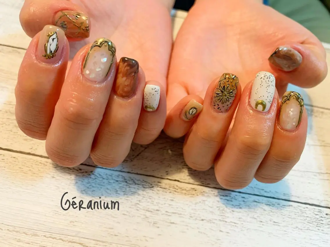 ネイル ハンドネイル GéRanium Harukaのネイルデザイン