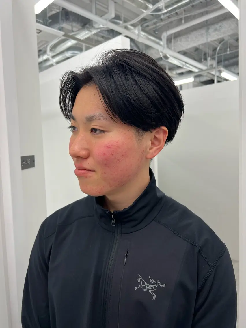 ショート メンズ センターパート 刈り上げ カット 🉐メンズヘア特化 men's/ケンイチのヘアスタイル