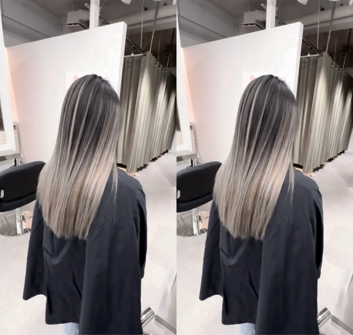 ロング ブリーチなしWカラー 超特化/YURAのヘアスタイル