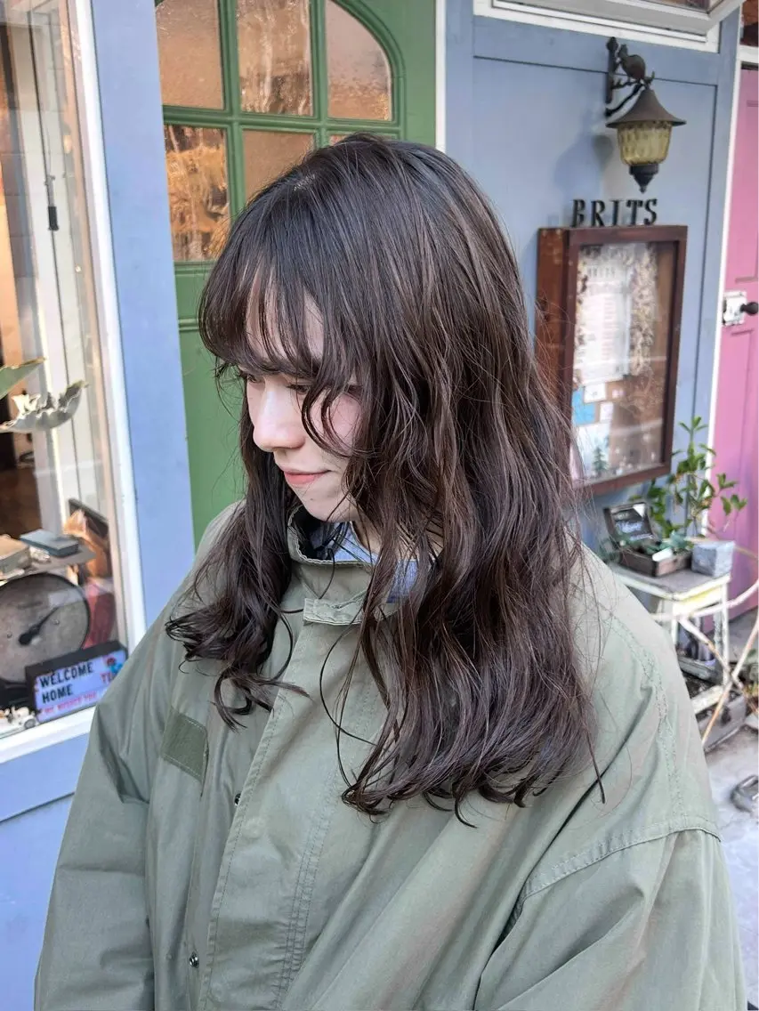 【🫧朝のアイロンがめんどくさい方に🫧コテ巻き風】似合わせカット+デジタルパーマ〔5分ヘッドスパ付き✨〕の写真