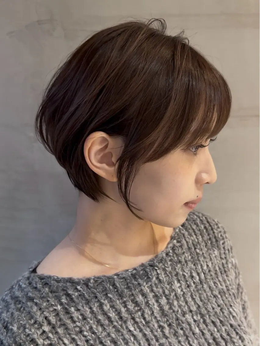 ショート カラー カット ヘアカラー トリートメント 🌟透明感カラー× 小顔カット いっせいのヘアスタイル