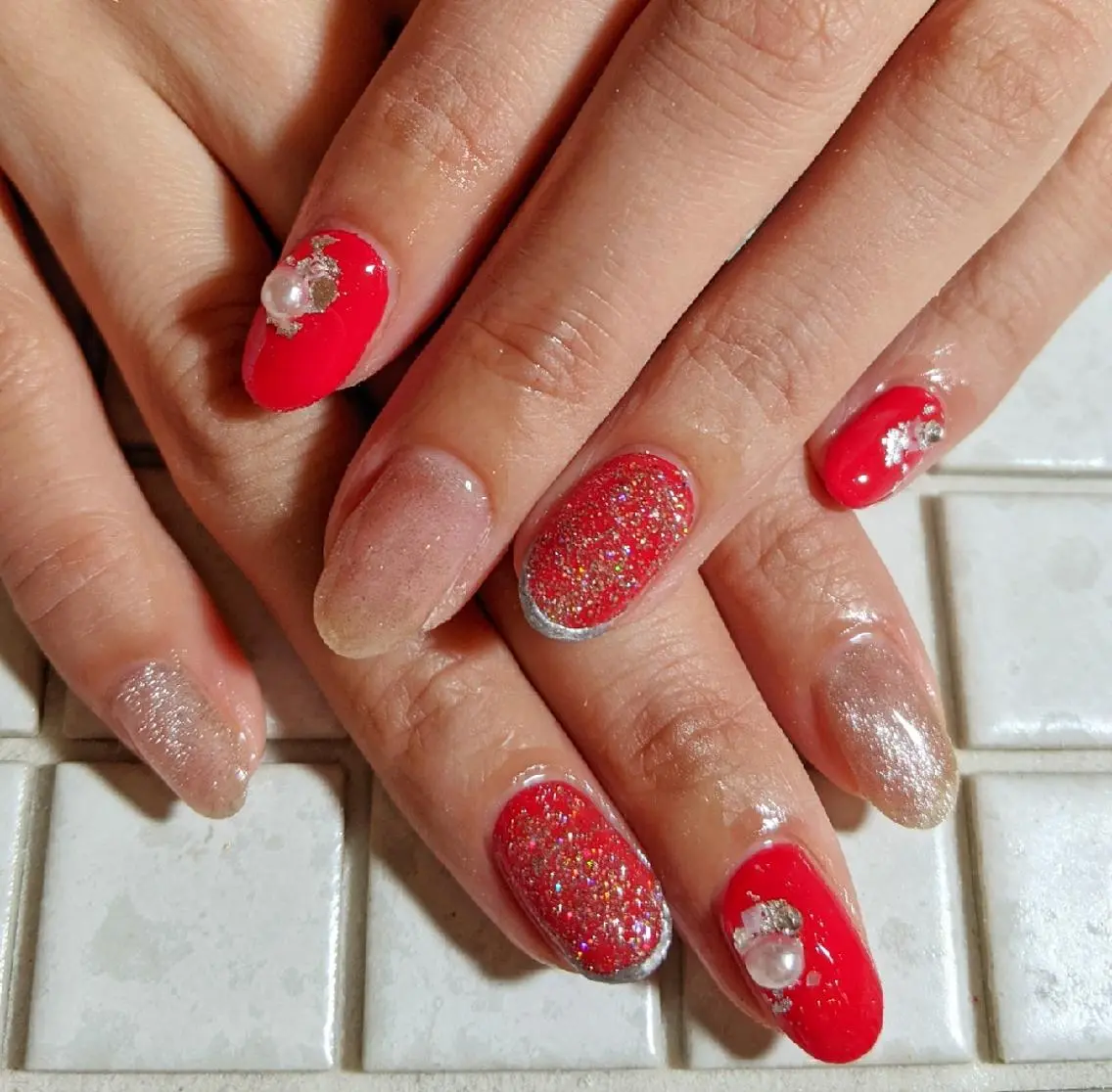 ネイル フラッシュネイル マグネットネイル ハンドネイル private salon mieのネイルデザイン