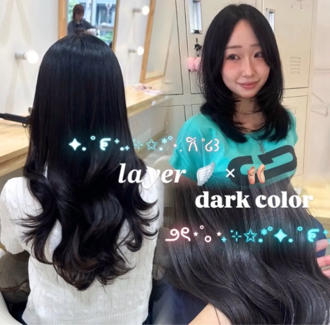 セミロング カラー ヘアカラー トリートメント 透明感color🩰 girly♡ノアのヘアスタイル