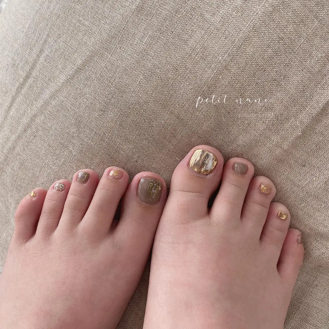 ネイル フットネイル ジェルネイル ニュアンスネイル パラジェル ショートネイル nail‪◯ petitnanoのネイルデザイン