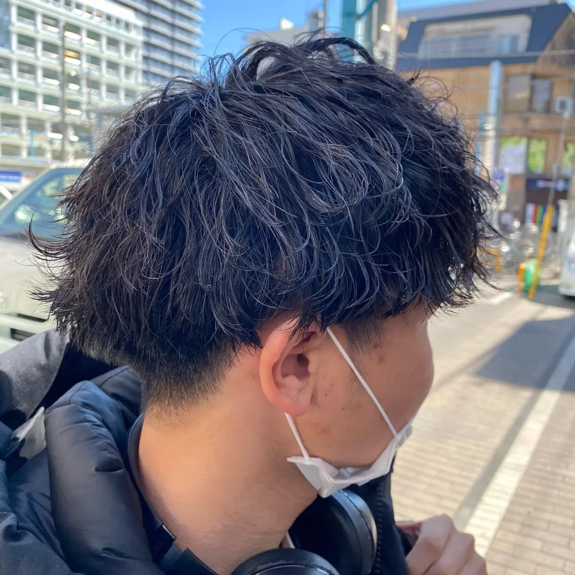 パーマ メンズ カット パーマ ミモリ ユウタのヘアスタイル