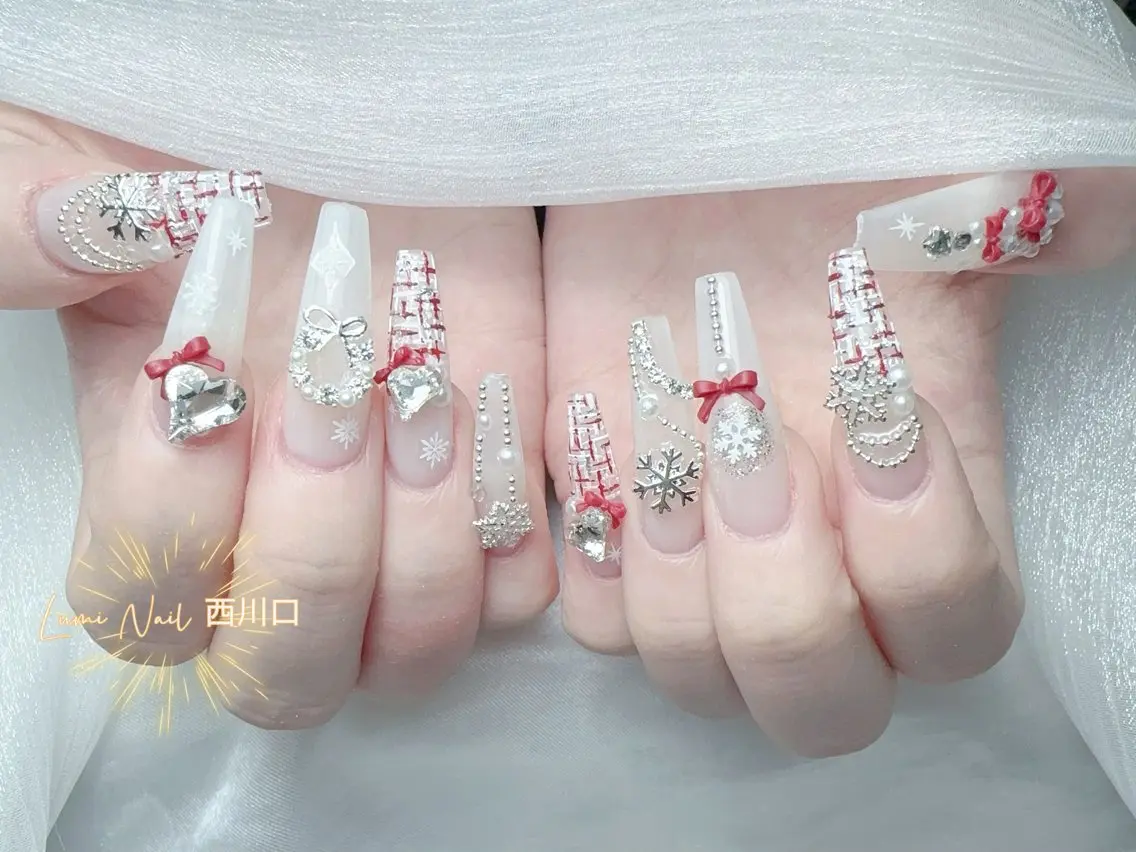 ネイル フットネイル ジェルネイル オフィスネイル ピンク リボン Lumi Nail Salonのネイルデザイン