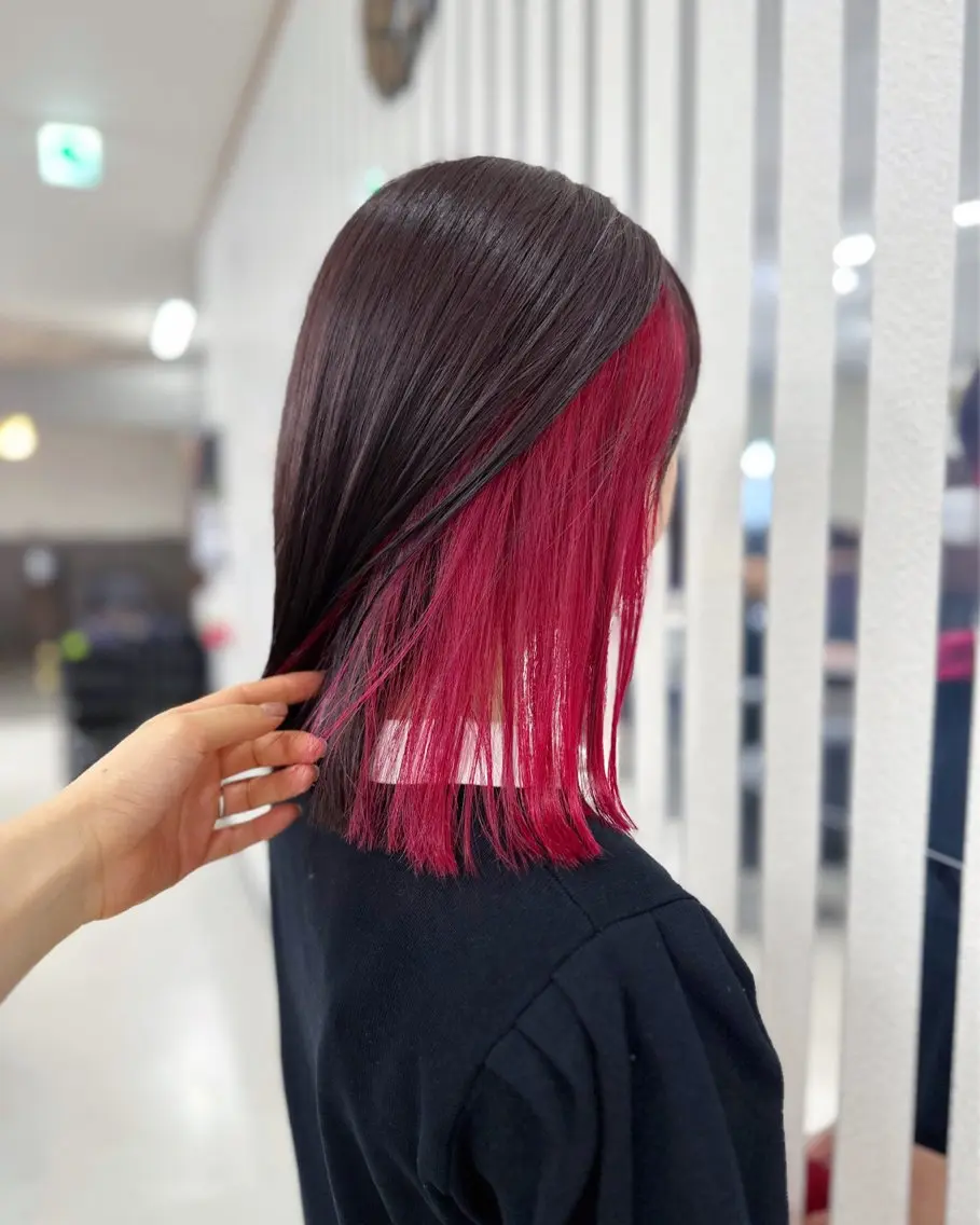 ミディアム カラー インナーカラー YURI ✨のヘアスタイル