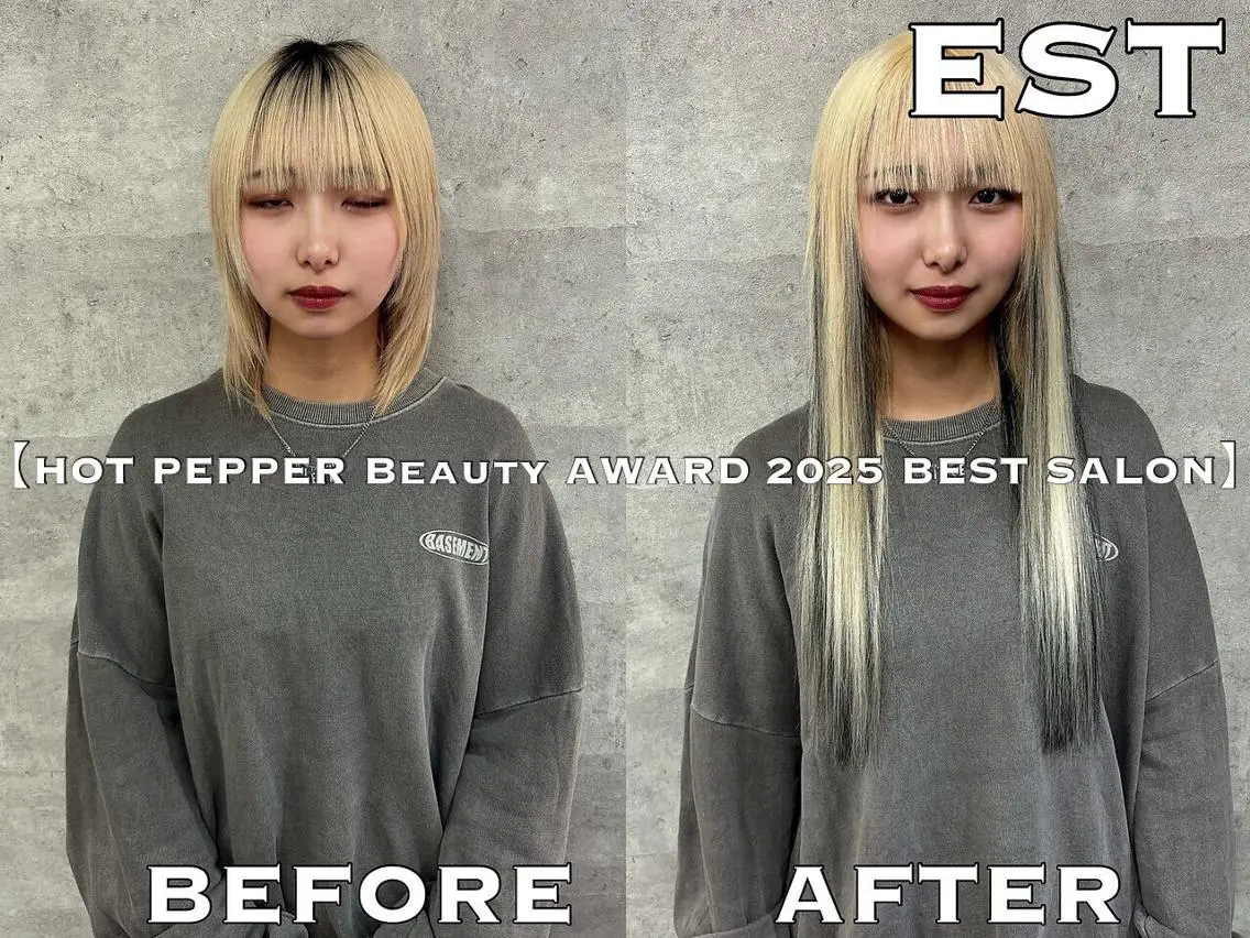 ロング メンズ ヘアアレンジ カラー シールエクステ メンズバレイヤージュ メンズブリーチ メンズハイライト メンズハイトーン MORI MARIKAのヘアスタイル