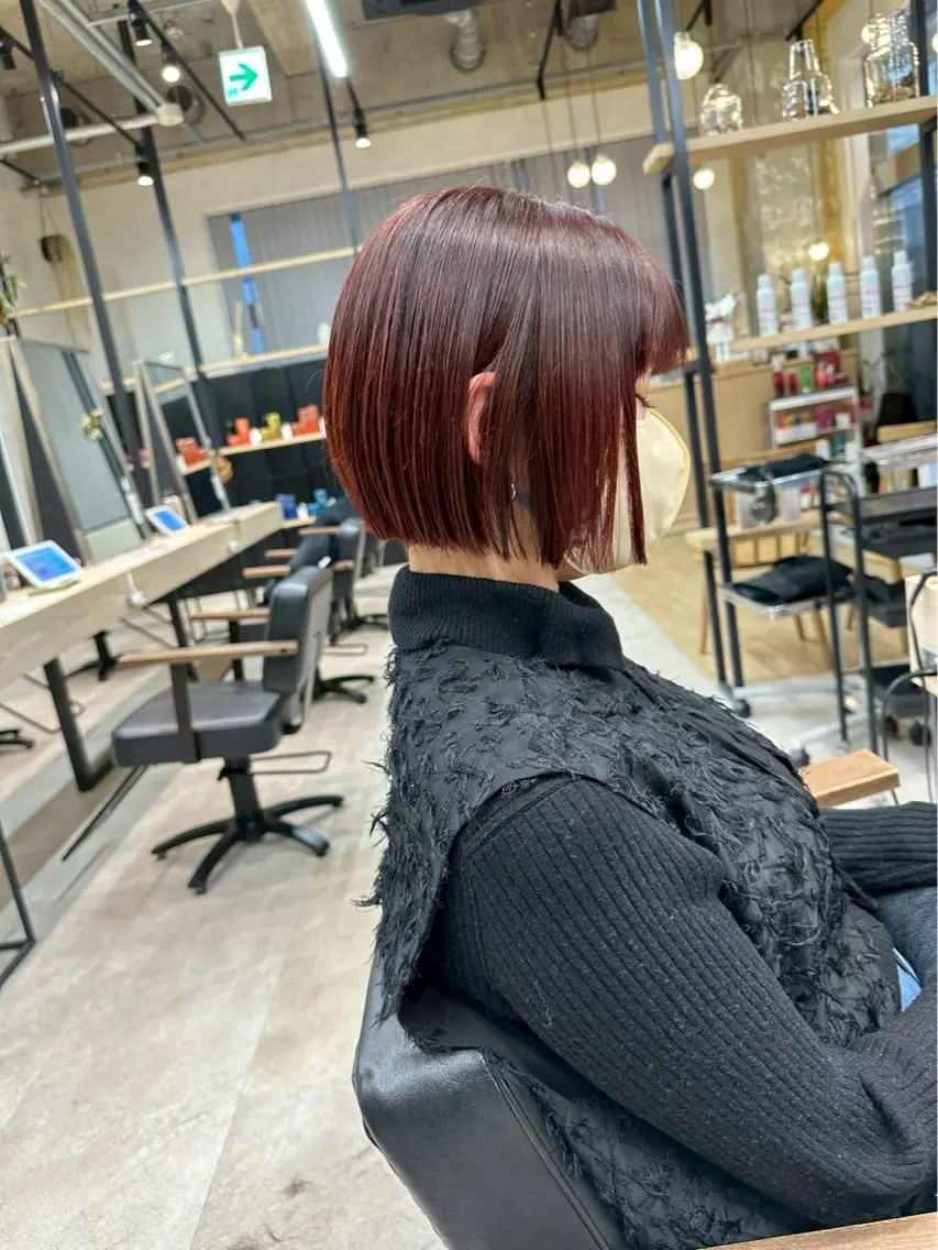 ショート カラー 暖色/暗髪カラー🎀 かのんのヘアスタイル