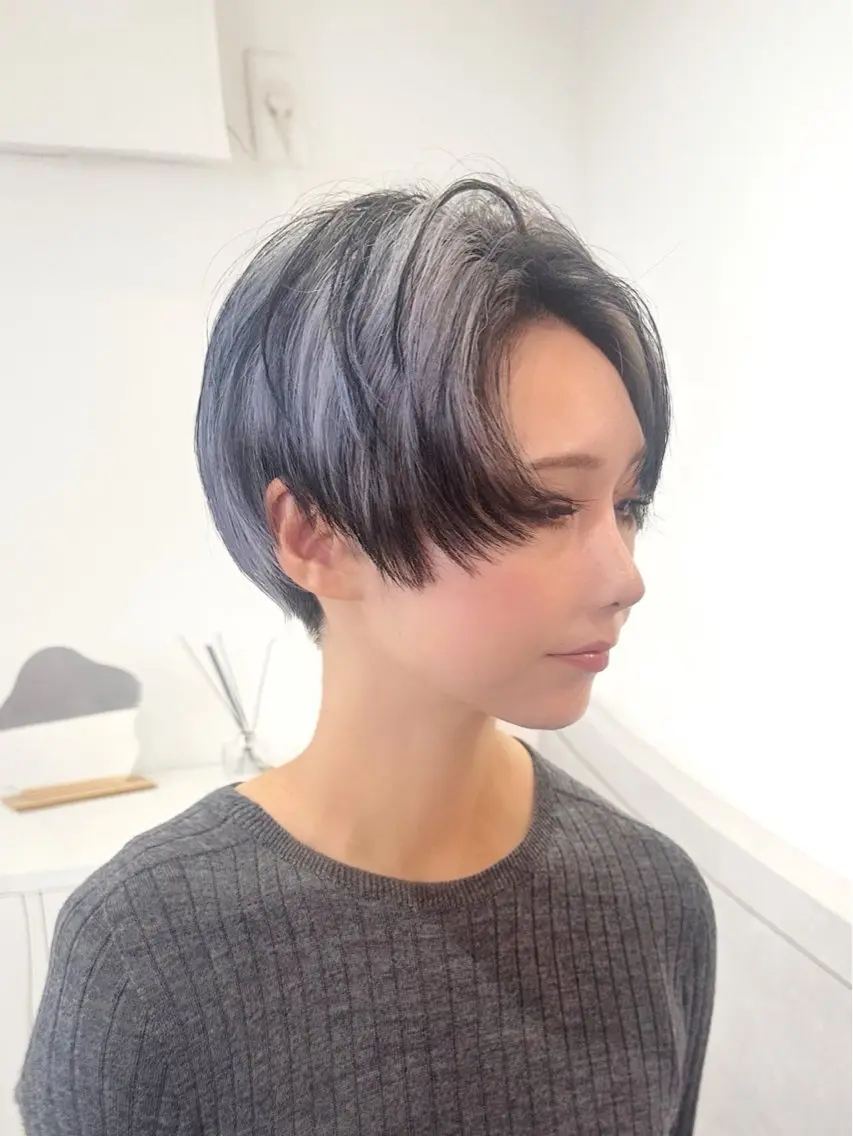 ショート カラー ハイトーンカラー ハイトーンショート 特化‬吉田義隆のヘアスタイル