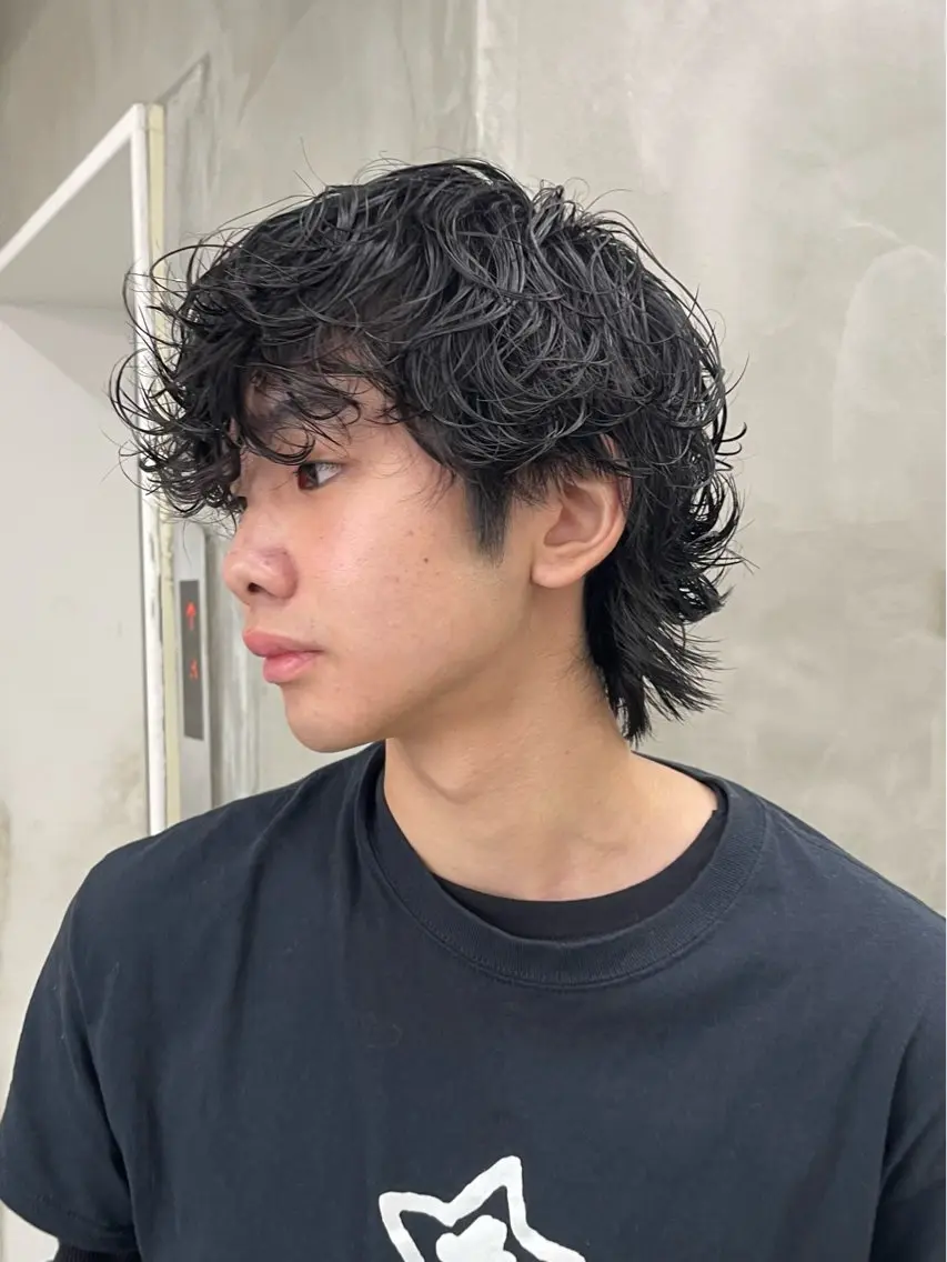 パーマ メンズ メンズカット ブリーチ[佐橋]のヘアスタイル