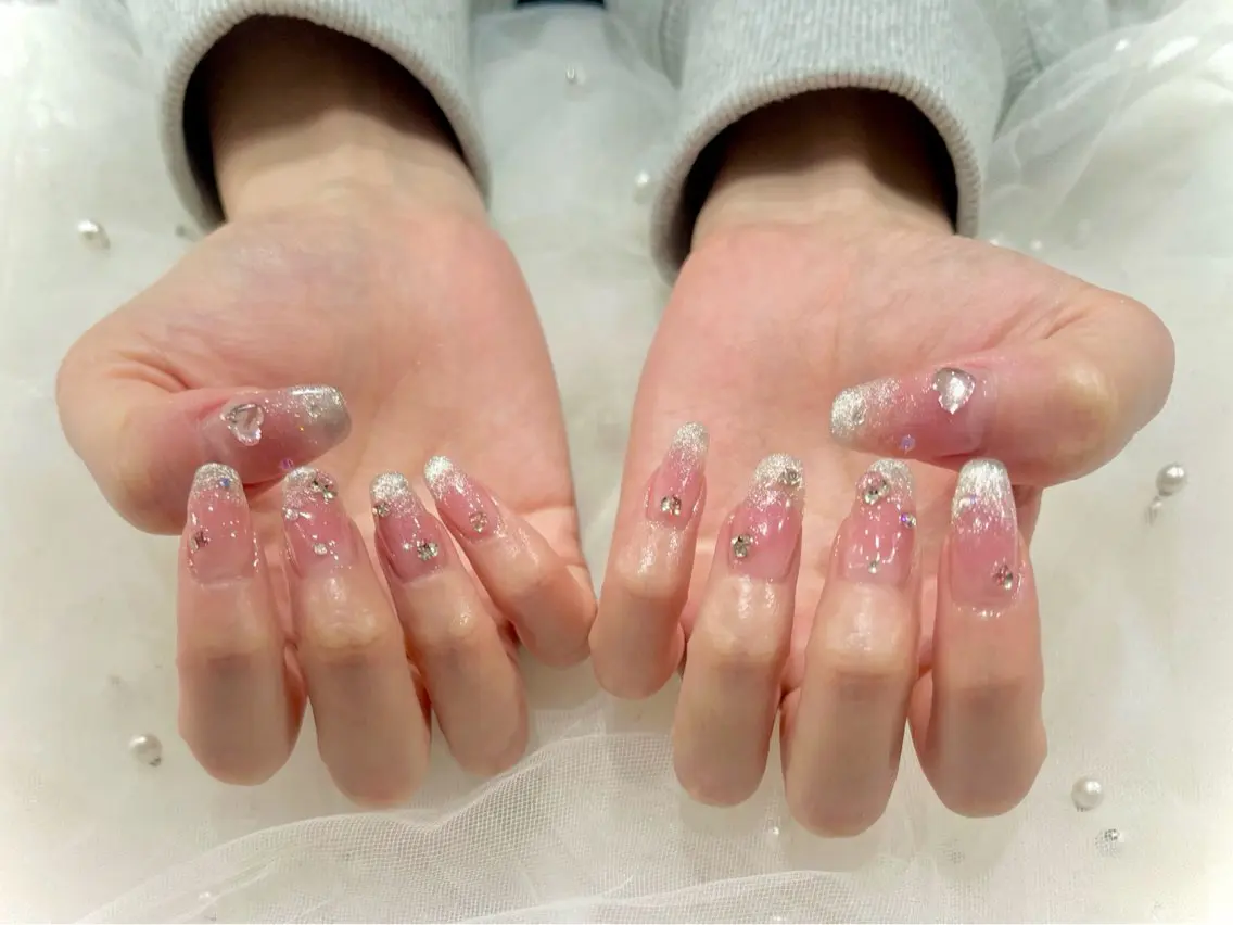 ネイル チークネイル グラデーション ハンドネイル Nail salon Cielel⟡Ayaのネイルデザイン