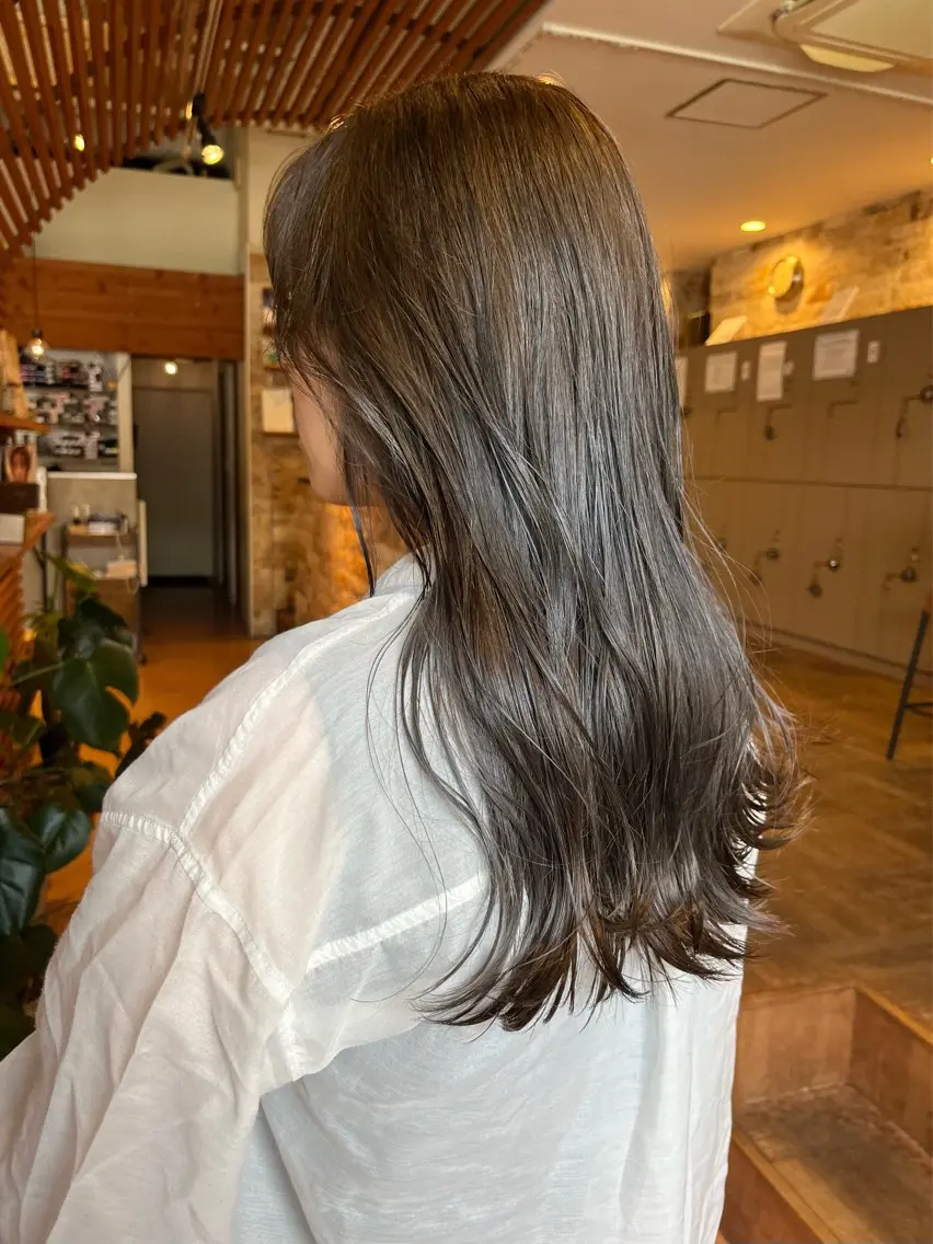 ミディアム アッシュ アッシュグレー アッシュグレージュ YUI🍊 ボブ/レイヤーカットのヘアスタイル