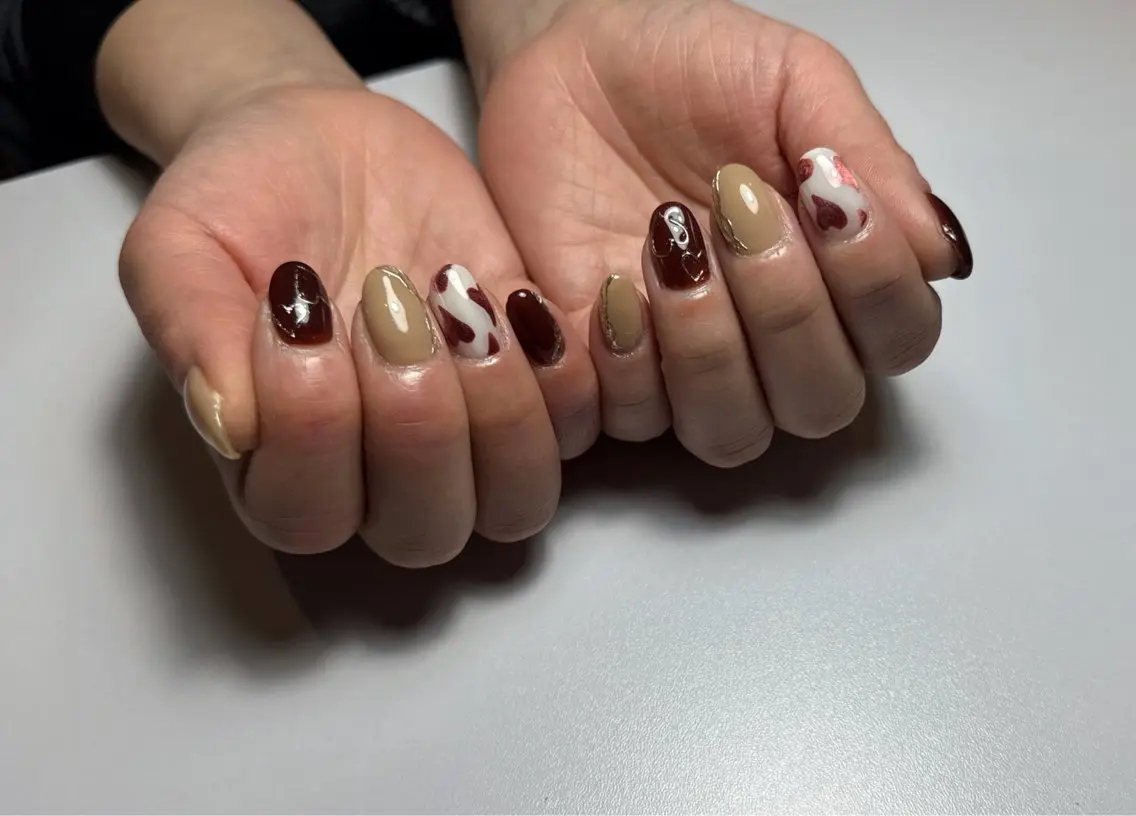 ネイル バレンタイン plum nailのネイルデザイン