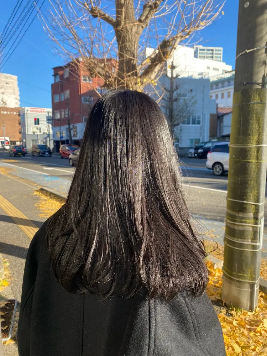 ロング カット ヘアカラー トリートメント ORe'S HAIR BE GLaDユウナのヘアスタイル
