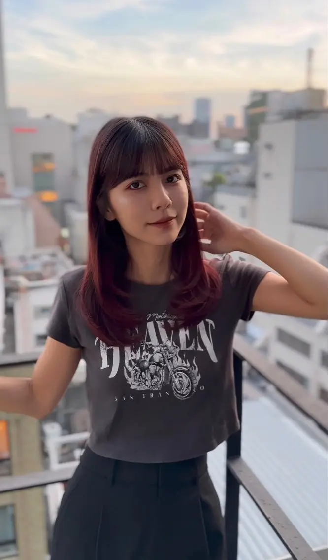 ミディアム カラー パーマ ヘアアレンジ キッズ ⭐️銀座/ショート/ 艶カラー/りょうがのヘアスタイル
