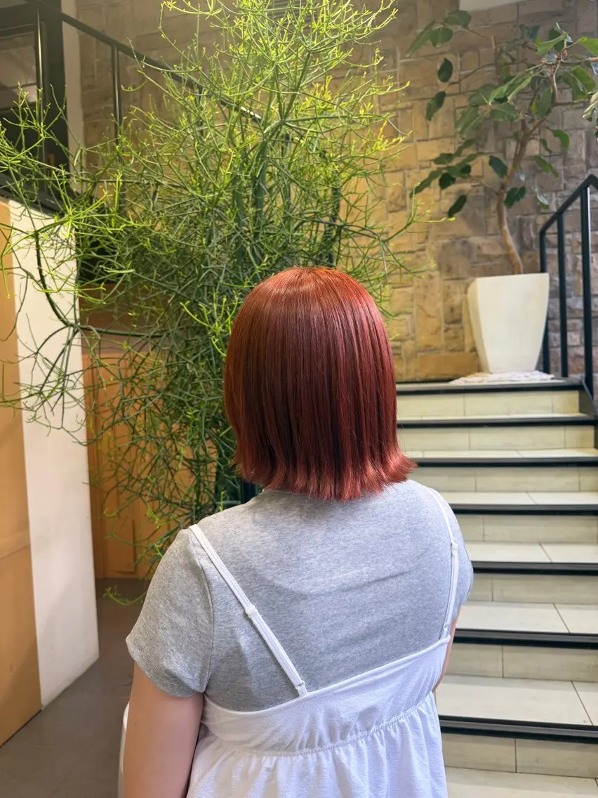 ショート カラー ブリーチ ダブルカラー ブリーチなしカラー オレンジ ブリーチカラー 🔆rino🔆のヘアスタイル