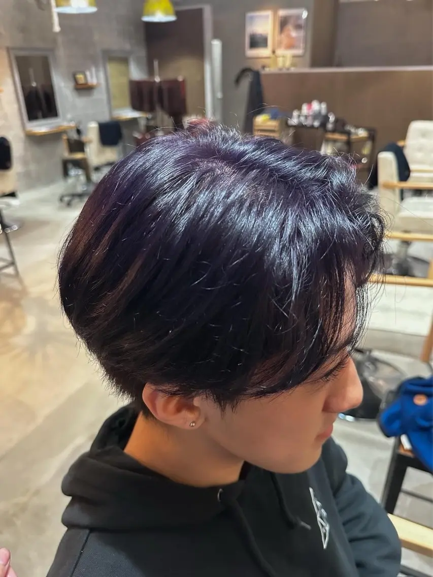 カラー メンズ メンズブリーチ ブリーチ BLUE.🌀/ ｷﾖｶのヘアスタイル