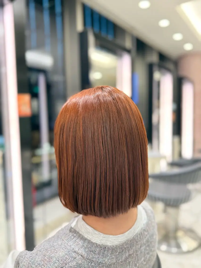 ショート カラー オレンジ ボブ・ショート 🌻Yurinaのヘアスタイル