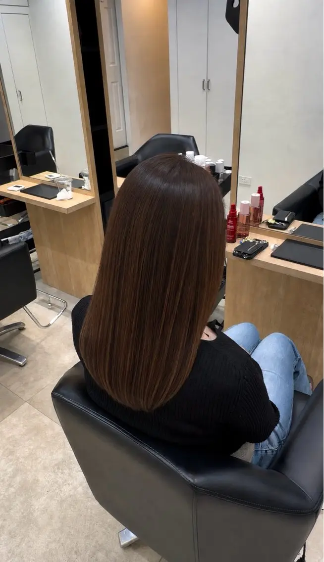 ロング カラー ブラウンカラー トリートメント ヘアカラー トリートメント 赤味消しカラー／ 眞喜志恭太郎のヘアスタイル