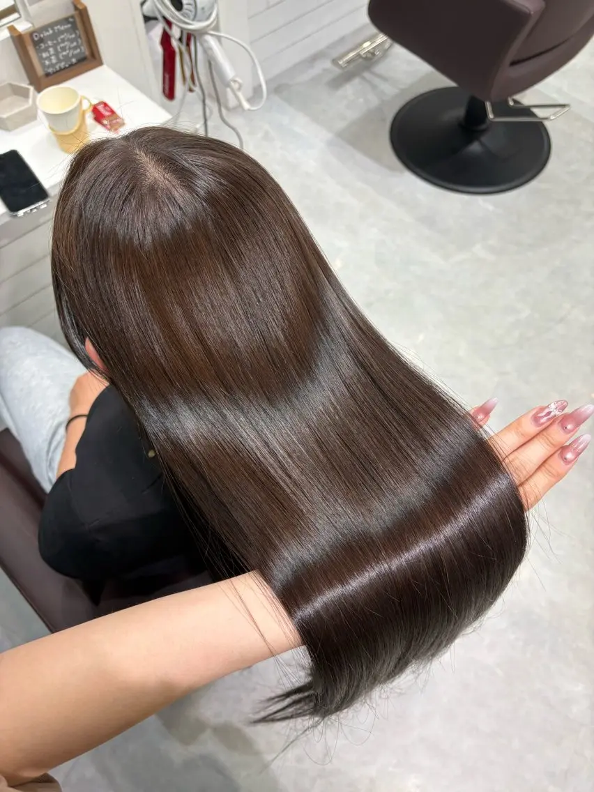 ロング トリートメント 縮毛矯正 あい❤︎ /髪質改善/韓国巻きのヘアスタイル