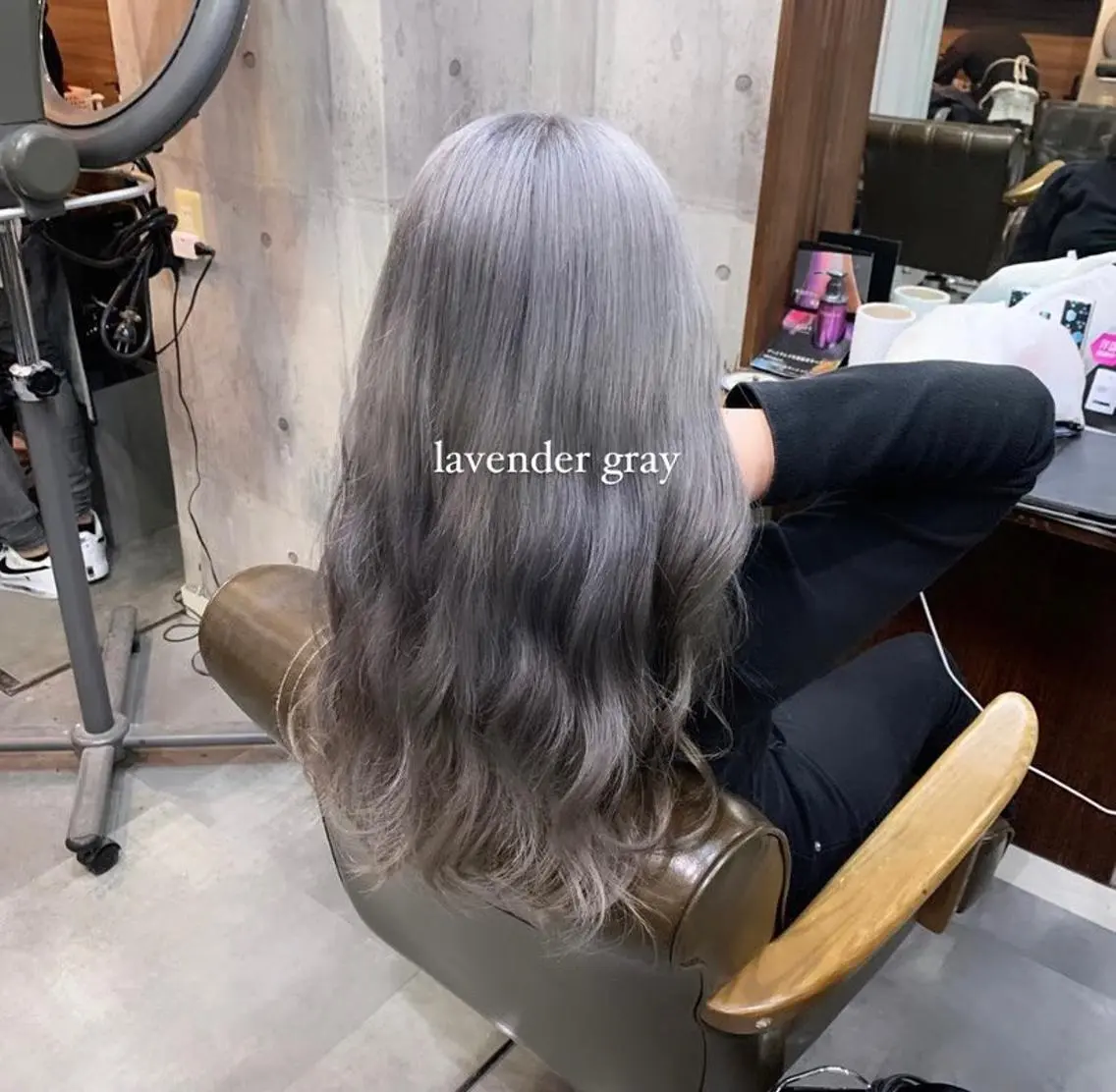 ロング カラー ダブルカラー LAFF きよののヘアスタイル