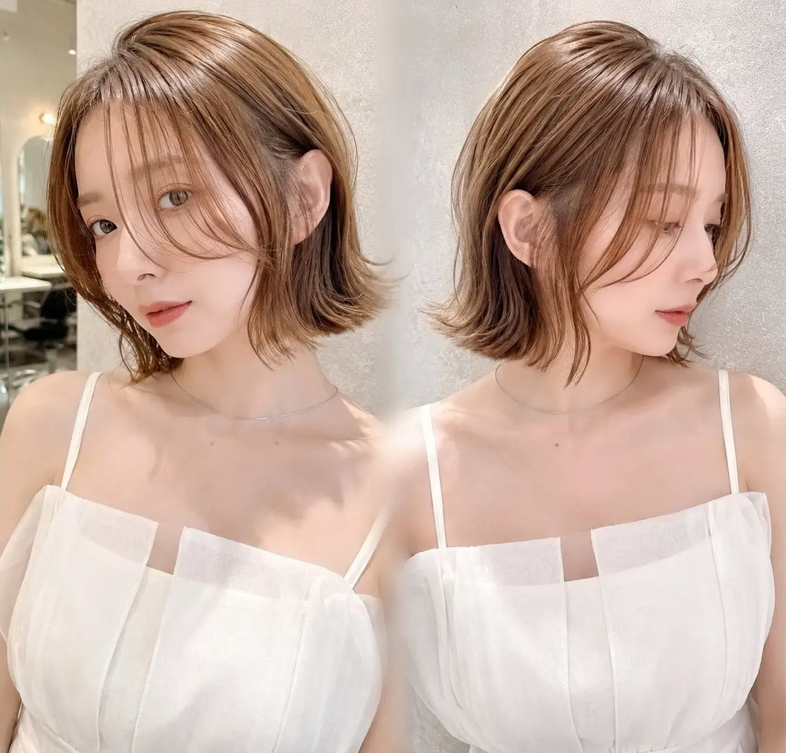 ショート カット ヘアカラー おばかん❣️垢抜け /レイヤー/縮毛矯正のヘアスタイル
