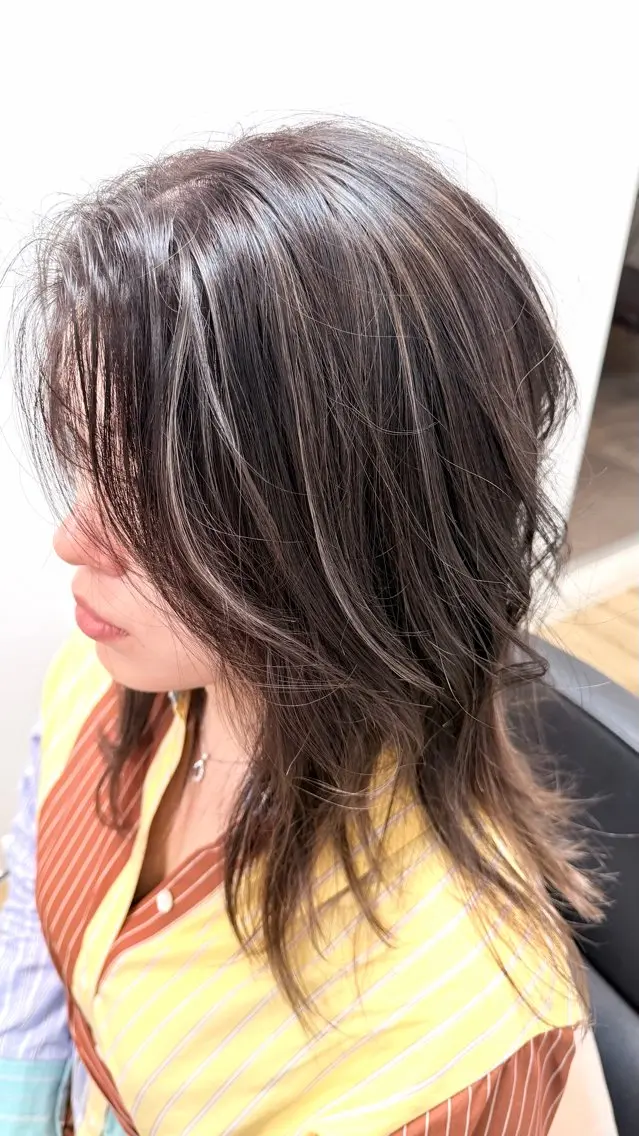 ミディアム ヘアカラー トリートメント 大阪 美容師 林のヘアスタイル