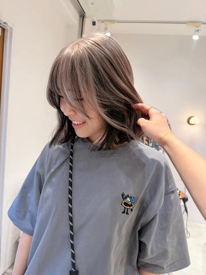 【学割U24人気No.1】ケアブリーチ+透明感カラー+内部補修トリートメント✨の写真