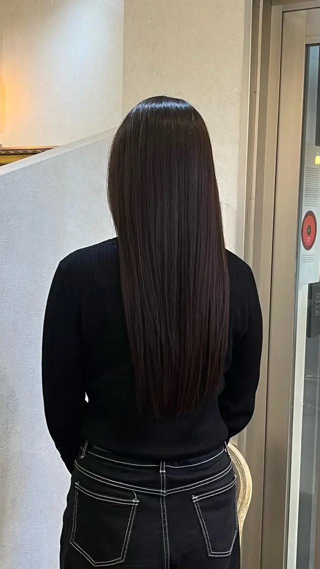 ロング カラー カット 縮毛矯正 トリートメント 🎀RUI/髪質改善 /美髪矯正/艶カラーのヘアスタイル