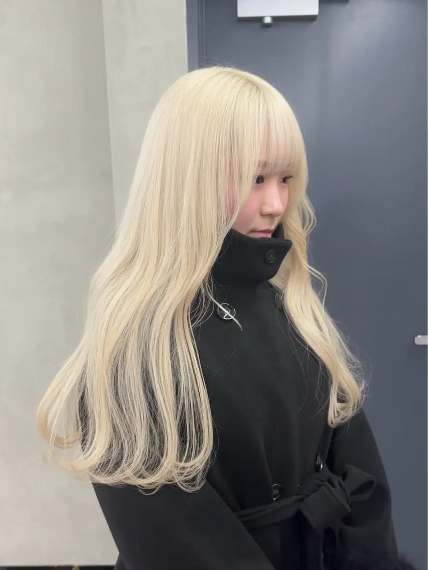 ロング カラー ベージュカラー ブリーチ ケアブリーチ 透明感カラー デザインカラー カット ヘアカラー トリートメント ブリーチ ハイトーン 特化🌈フジタハルキのヘアスタイル