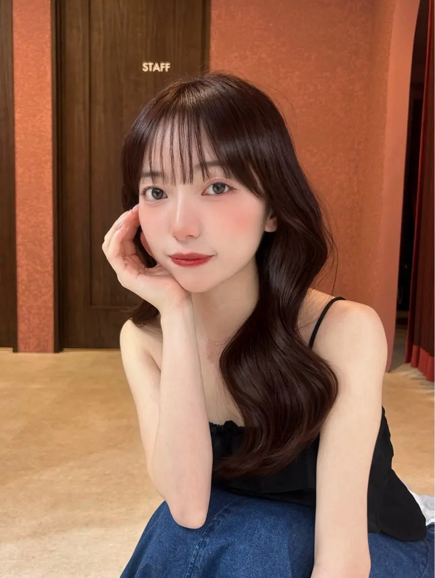 ロング カット ヘアカラー 透明感カラー♡ 原宿美容室￤Rinaのヘアスタイル