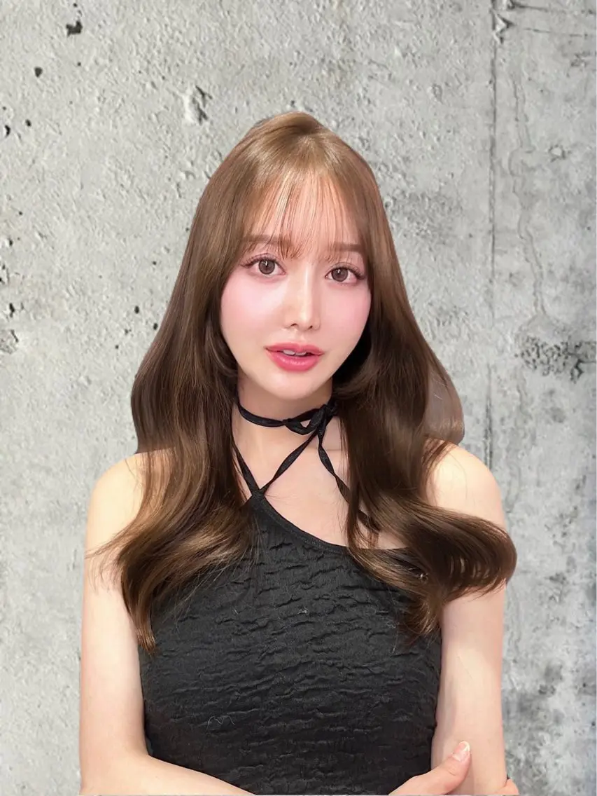 ロング カット ヘアカラー トリートメント 韓国/縮毛矯正/ カンタのヘアスタイル