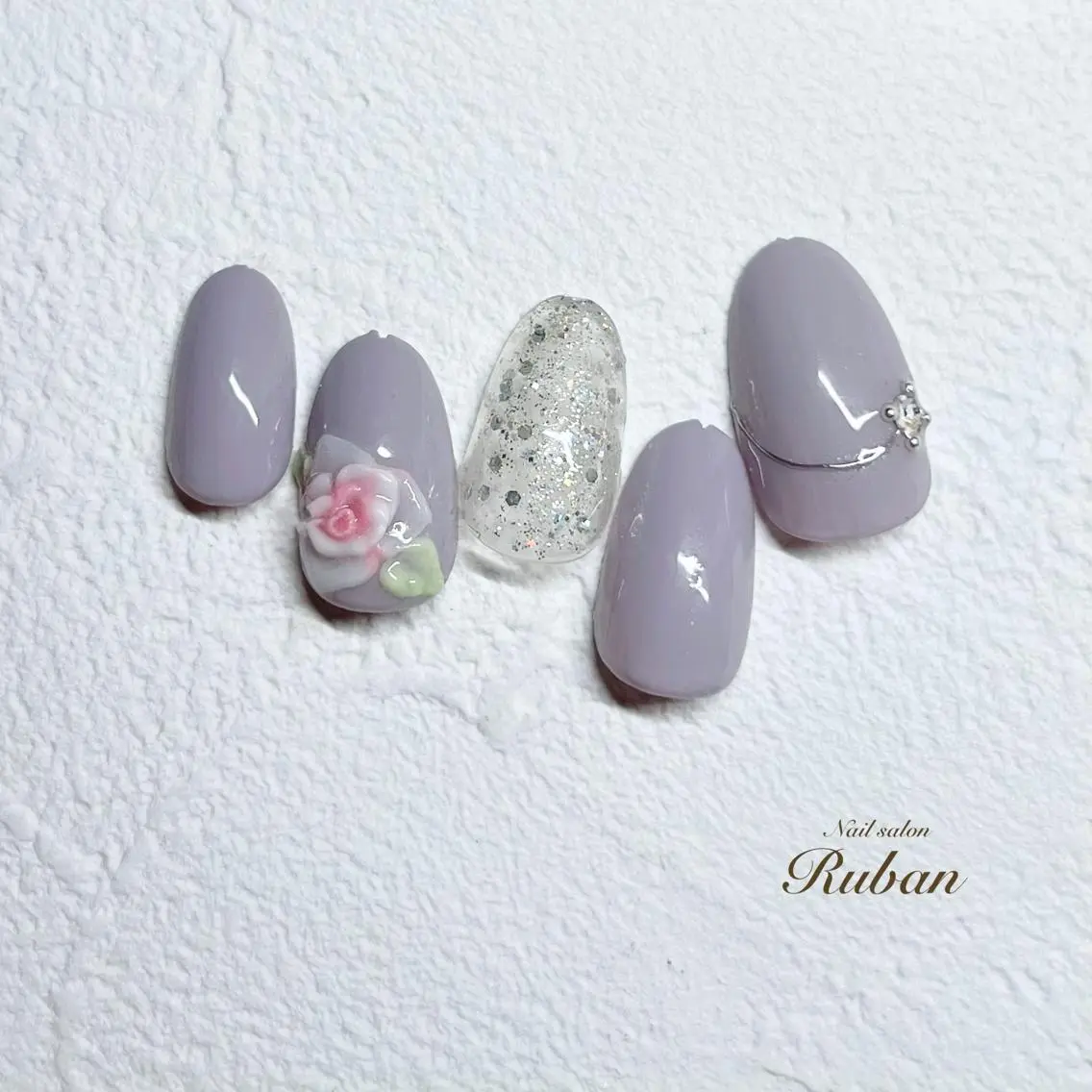 ネイル アートネイル ブライダルネイル Nail salon Rubanのネイルデザイン