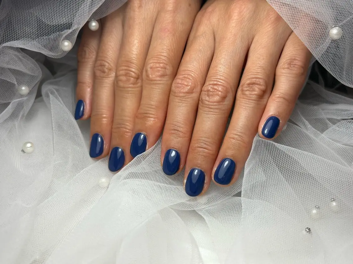 ネイル ブルー ワンカラーネイル ハンドネイル nail yuuriのネイルデザイン