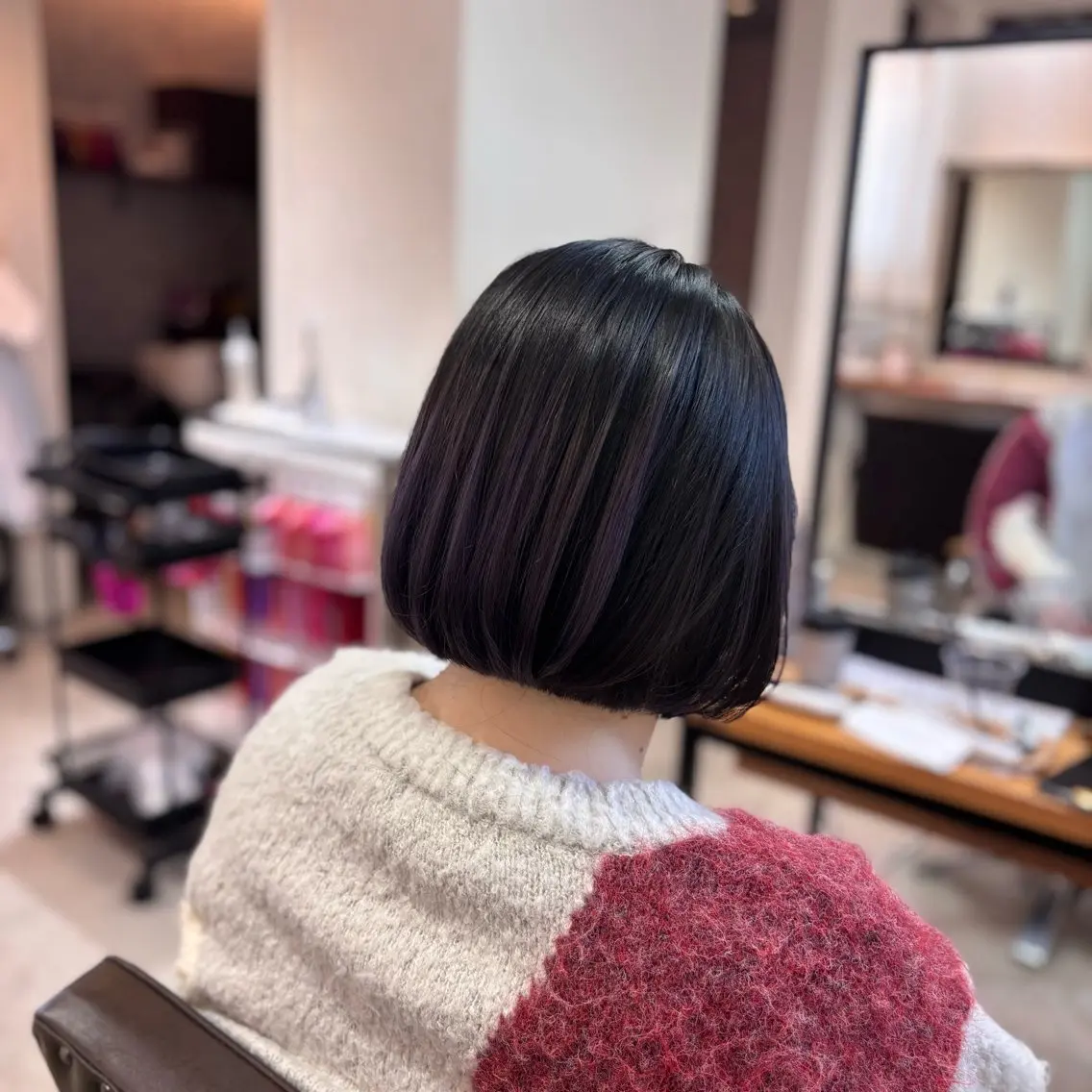 ミディアム カット ヘアカラー rink / 髪質改善✖️レイヤーのヘアスタイル