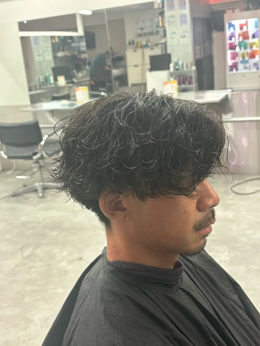 ショート パーマ メンズ カット パーマ ヘアセット お悩み解消✨/ メンズパーマ✨/直樹のヘアスタイル