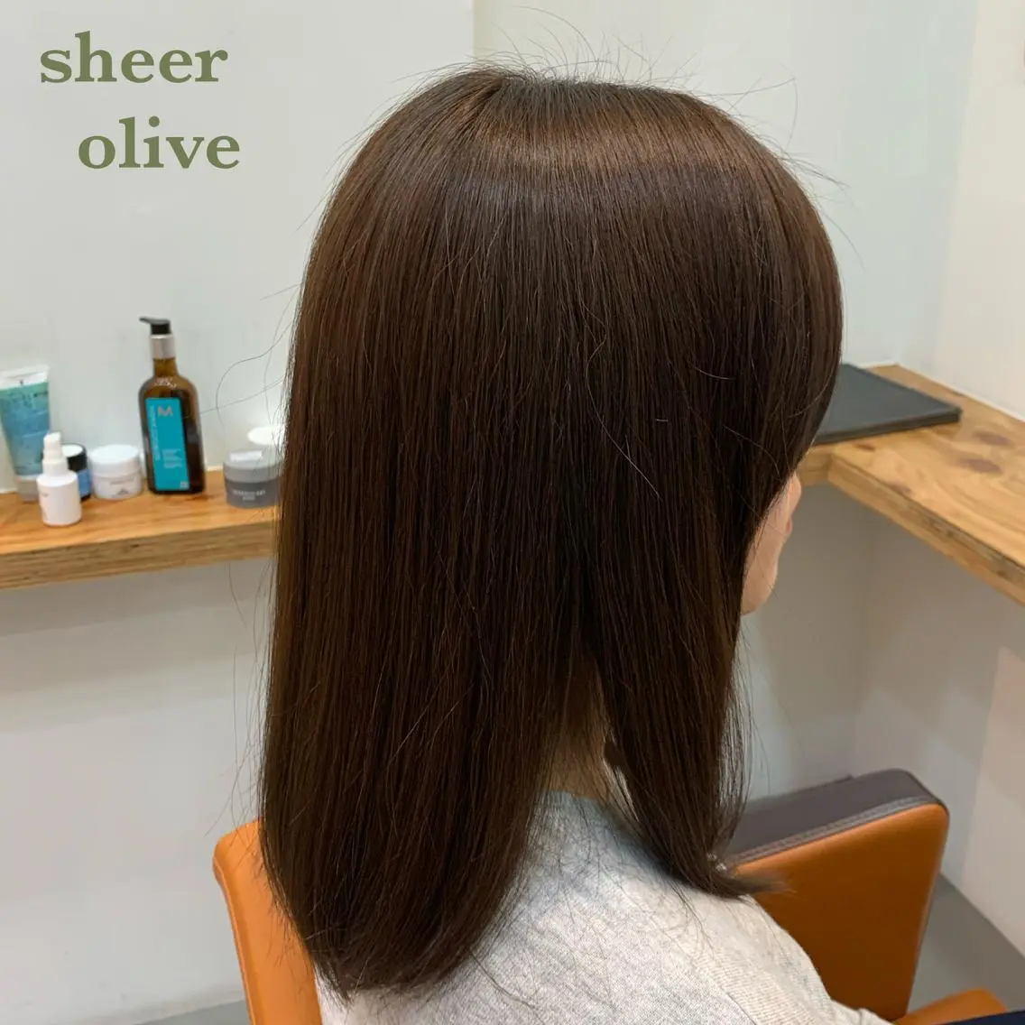 ミディアム カラー ブリーチ グレージュ ブリーチなしカラー navile原宿 yumaのヘアスタイル