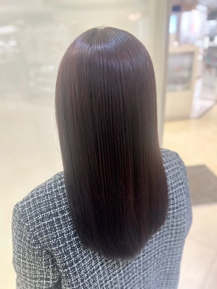 セミロング カラー 縮毛矯正/髪質改善/ 艶髪ササキナツミのヘアスタイル