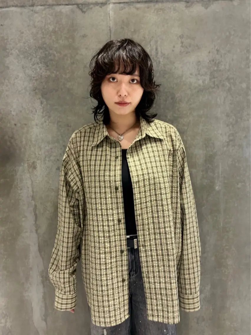 ミディアム パーマ 篠江 廉のヘアスタイル