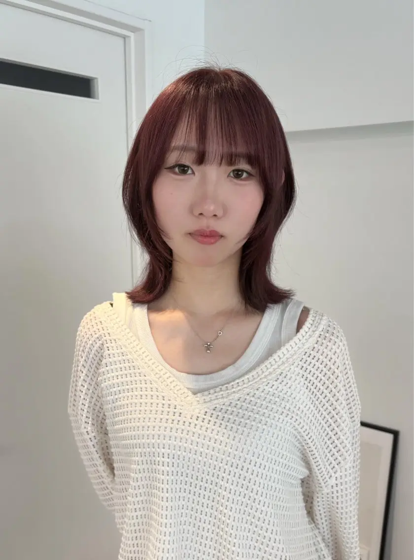 セミロング カラー ブリーチ ブリーチなしカラー ヘアカラー 【sica】 チナのヘアスタイル