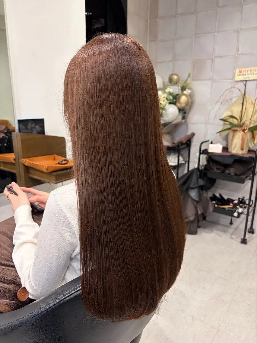 ロング 髪質改善 ロング トリートメント カット トリートメント 銀座/髪質改善/ 艶感カラー/岸田佳祐のヘアスタイル